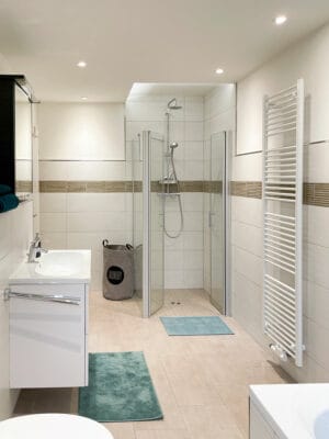 Das Badezimmer in der Ferienwohnung Bergisches Land in Wipperfürth